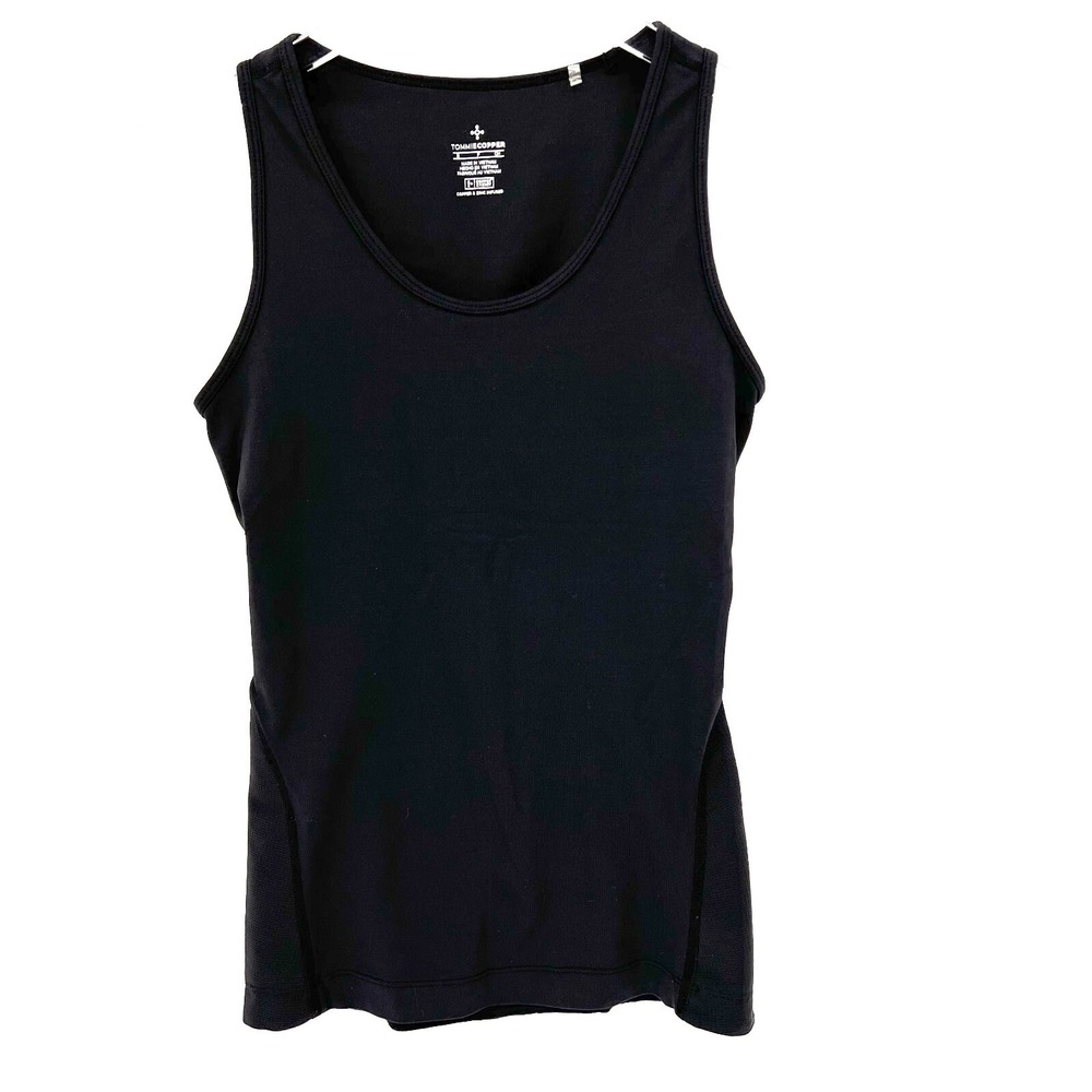 Tommie‎ Copper Lower Back Support Tank Top Size S Black 4D Stretch Power Mesh